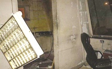 انفجار غرفة حراس الخدمة المدنية يتسبب في خسائر مادية