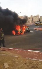 بالفيديو.. النيران تلتهم «رباعية» في منطقة فهد الأحمد