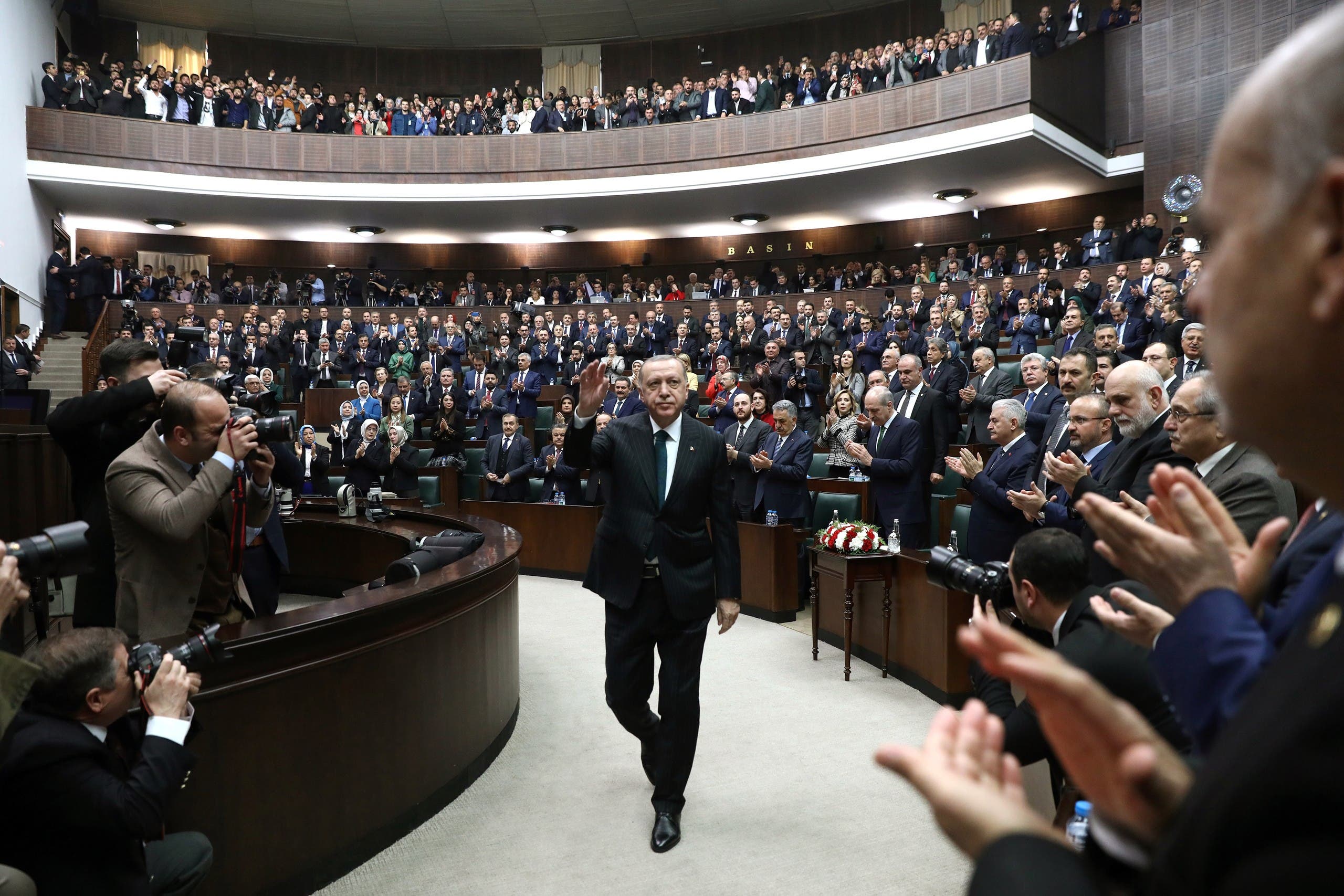 أردوغان في البرلمان التركي (أرشيفية- فرانس برس)